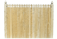 Cedar Privacy Fence - Gothic Style