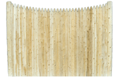 Cedar Privacy Fence - Stockade Scalloped Style