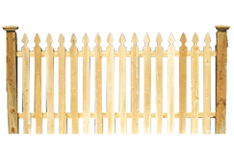 Cedar Open Fence - Open Gothic Style