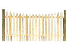 Cedar Open Fence - Open Picket Scalloped Style