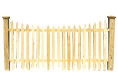 Cedar Open Fence - Scalloped Molly Pitcher Style