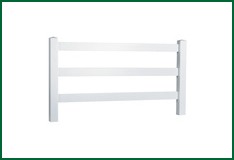 Vinyl Ranch Rail Fence - Ranch Rail #3 Style