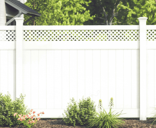 white Vinyl Fence